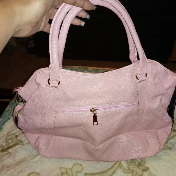 Soft Faux Leather Pink Purse - Picture 2 of 4